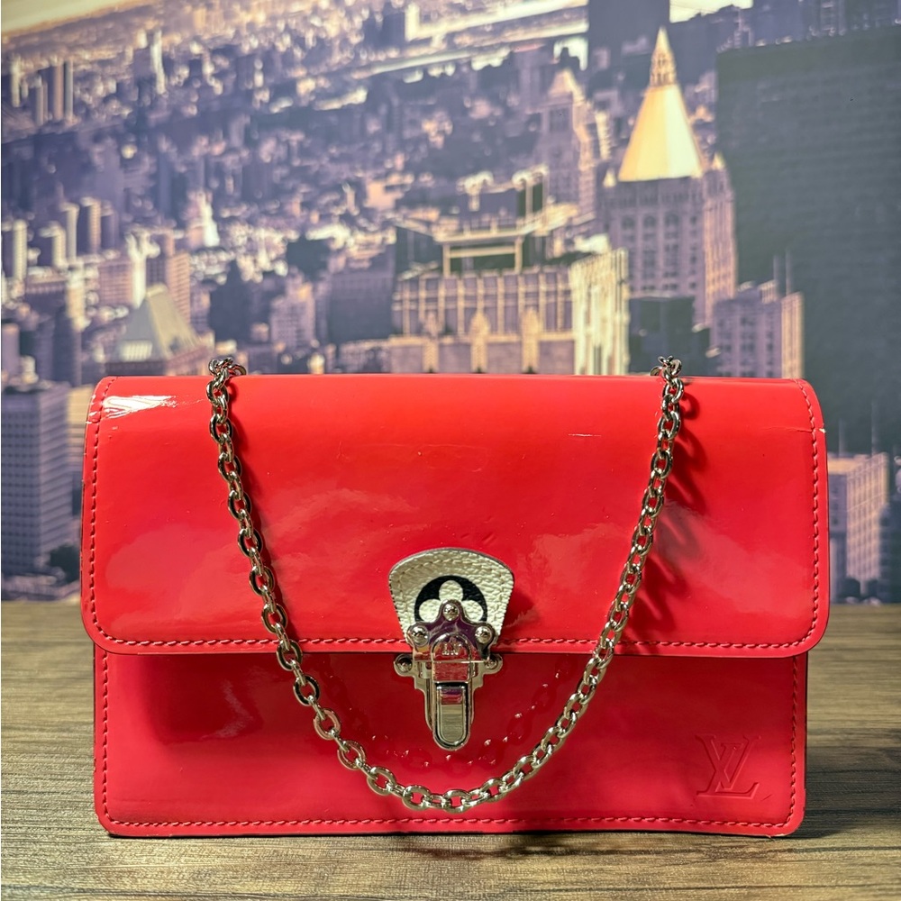 LOUIS VUITTON Cherrywood Chain Wallet Berlingot Pink